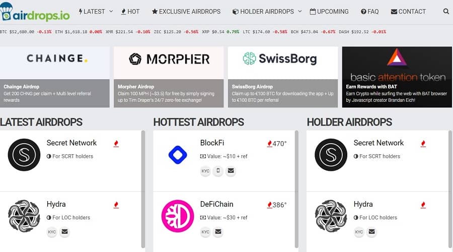 best cryptocurrency apps – Airdrops