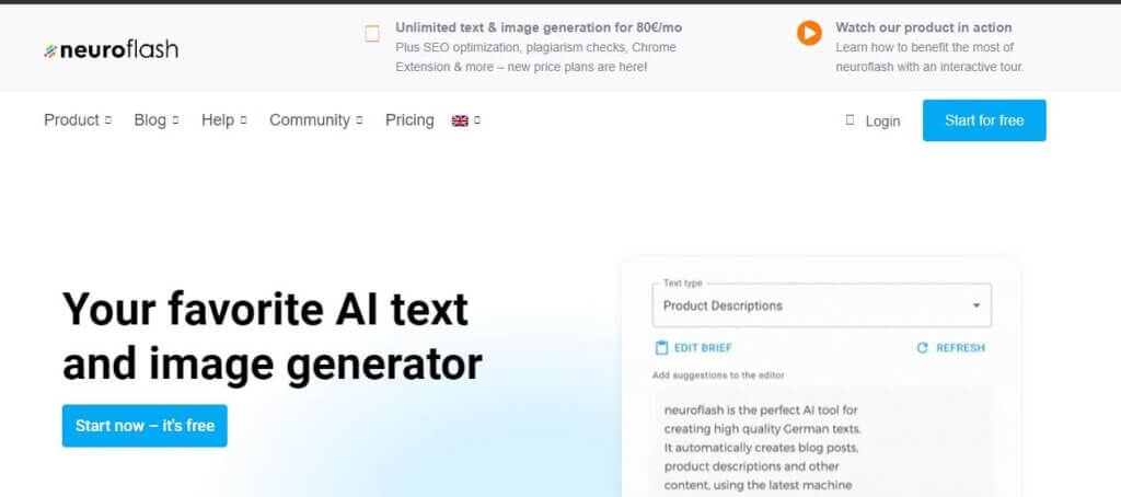 neuroflash Ai ads generator