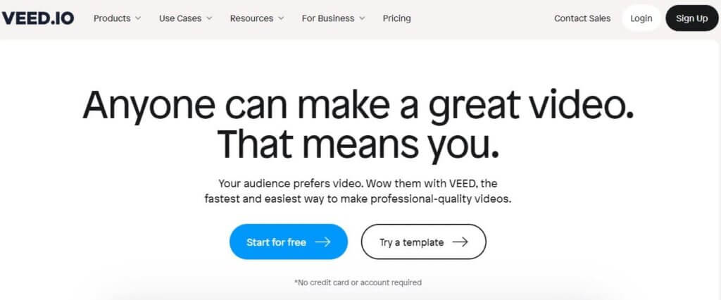 veed.io Ai ads generator